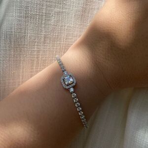 Cubic zirconia tennis bracelet